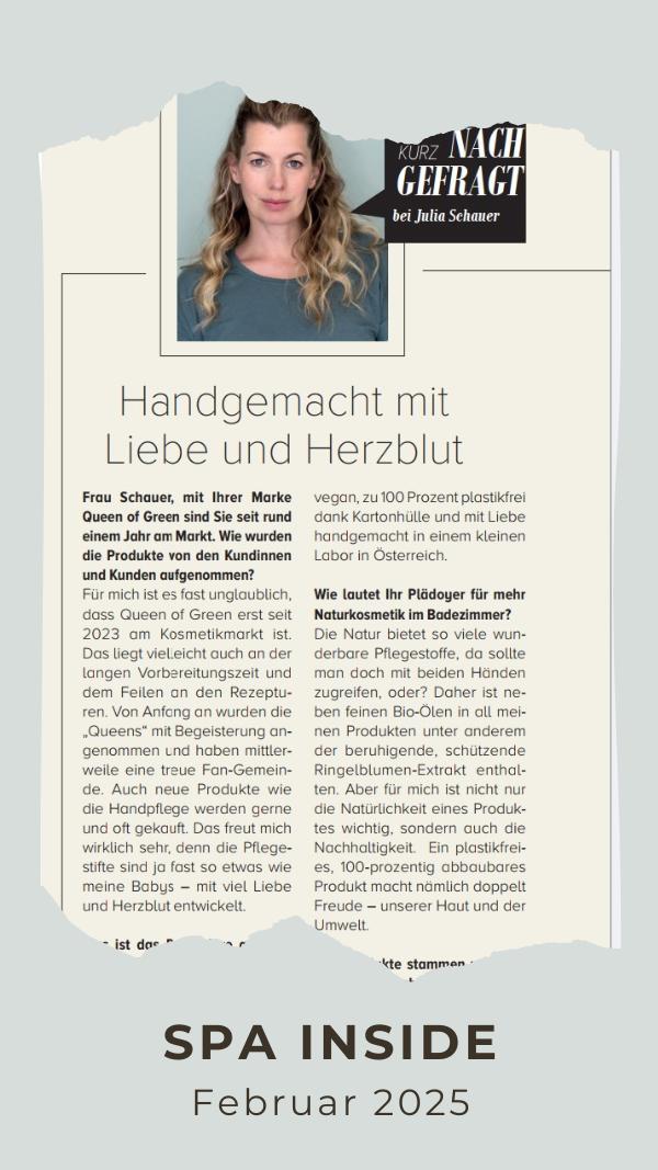 Artikel Spa Insidefür Queen of Green